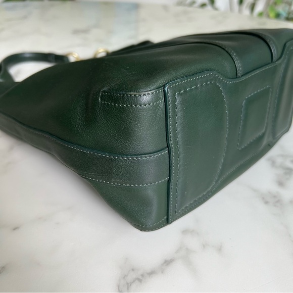 COACH Vintage Y2K Amanda Hobo 6950 Green Leather Brass Shoulder Bag - Picture 10 of 16